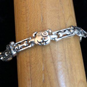 Cookie Lee silver tone puppy / dog bracelet